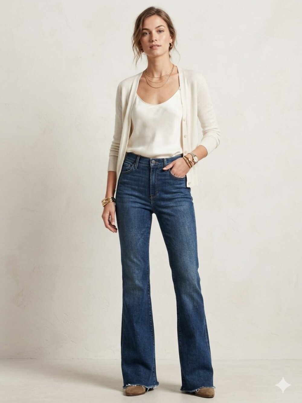 AG Adriano Goldschmied High Rise Alexis Bootcut Jeans Frayed Hem Size 32 (J007)
